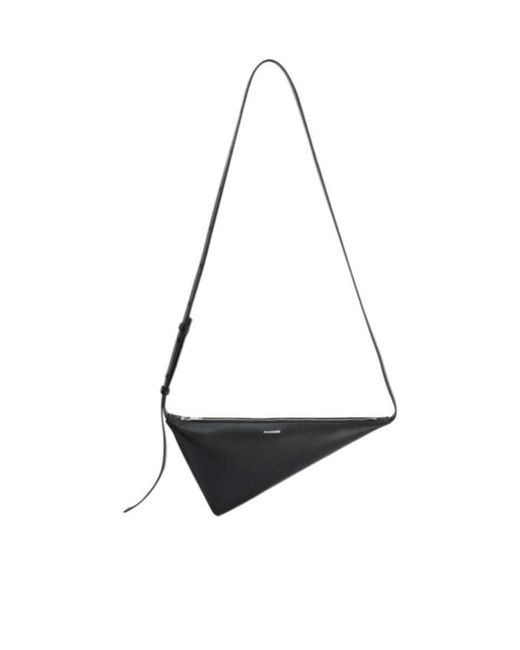 Jil Sander White Triangle Crossbody Shoulder Bag for men