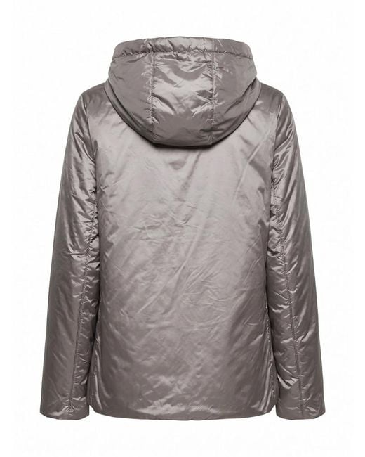 Max Mara Gray Long-Sleeved Padded Jacket