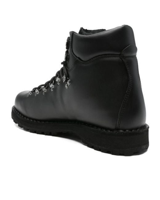 Diemme Black Lace-Up Leather Boots for men