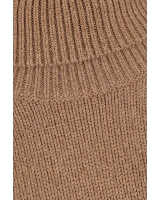Chloé Brown Chloé High-Neck Loose-Fit Sweater