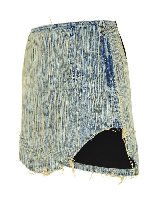 DIESEL Blue 'Ada' Cotton Miniskirt