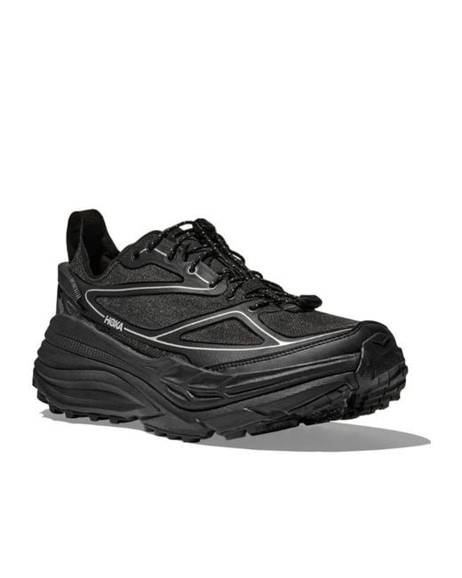 Hoka One One Black Stinson One7 Low Top Running Shoes for men