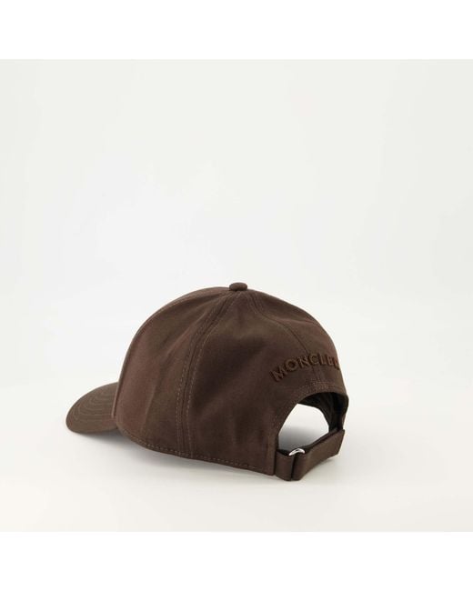 Moncler Brown Logo Patch Baseball Cap for men