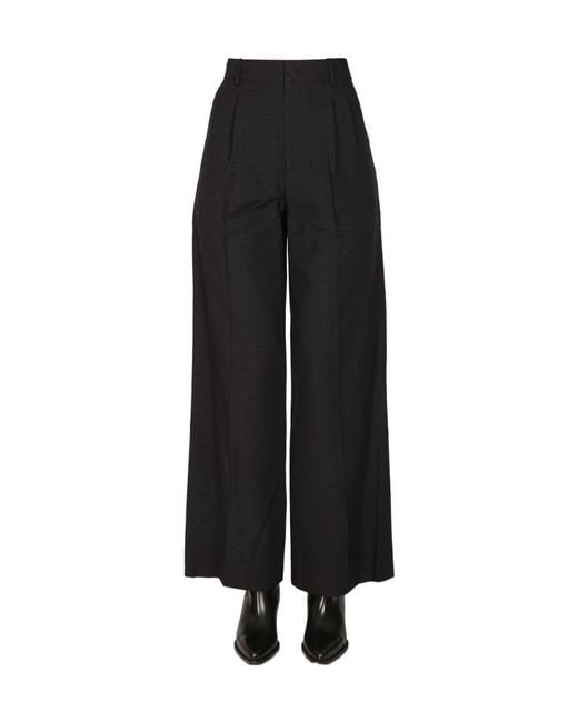 Isabel Marant Black Jessini High-Waist Tailored Trousers