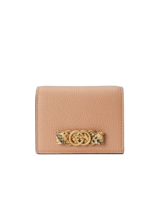 Gucci Natural Logo-Plaque Leather Wallet