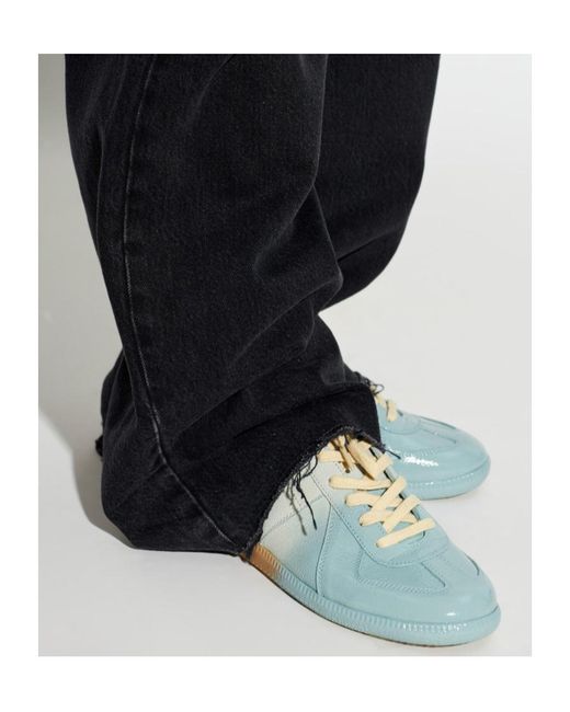 Maison Margiela Green Gradient Low-Top Sneakers