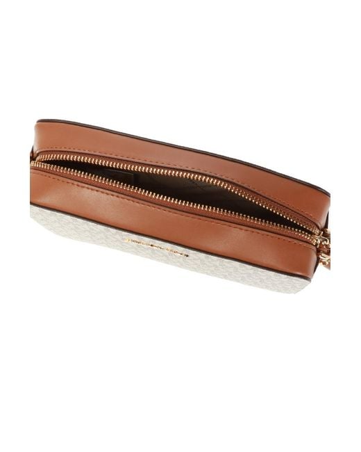 Michael Kors Natural Michael Ginny Medium Logo Crossbody Bag