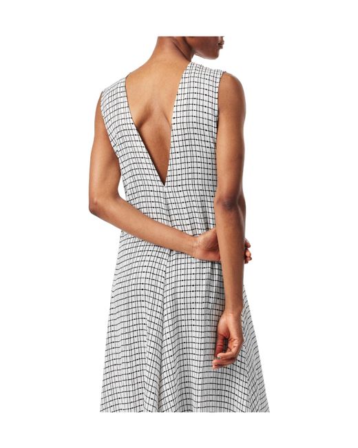 Fendi Gray Silk Sleeveless Midi Dress