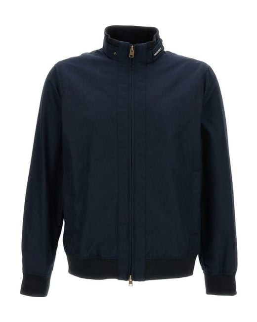 Woolrich Blue Spring Lewis Bomber Jacket for men