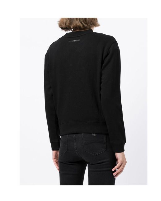 Emporio Armani Black Logo-Print Sweatshirt