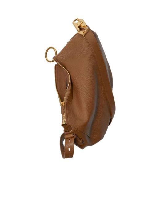 Burberry Brown Medium Knight Leather Shoulder Bag
