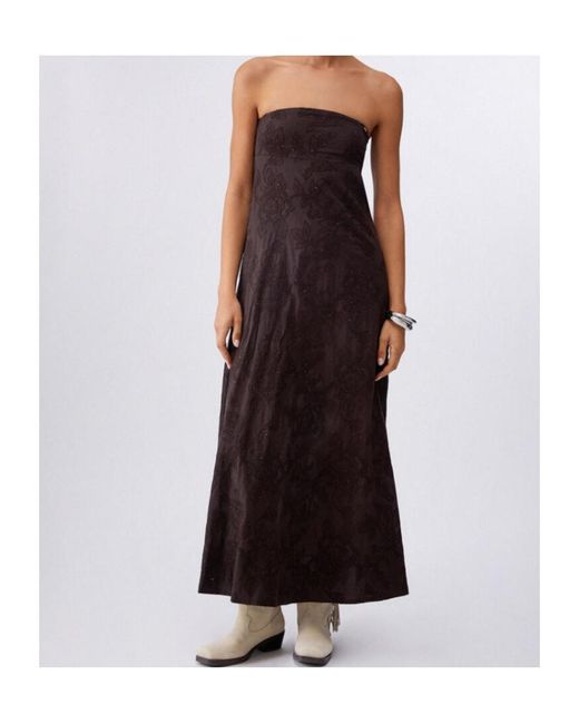 Liu Jo Purple Floral Sleeveless Midi Dress