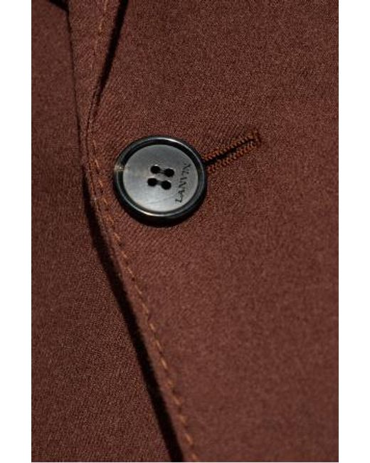 Lanvin Brown Single-Breasted Blazer for men