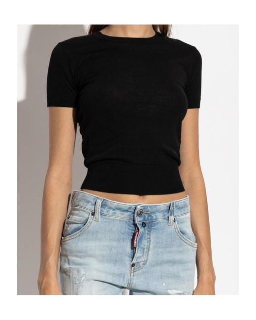 DSquared² Black Short-Sleeved Knitwear