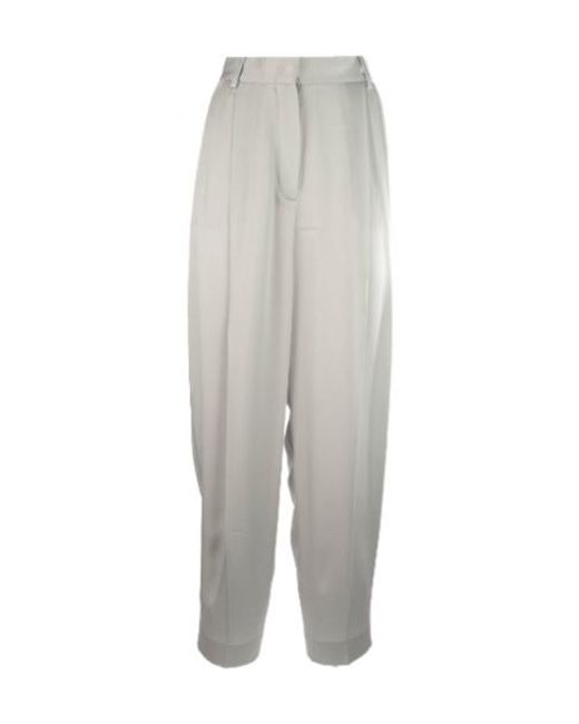 Fabiana Filippi Gray Casual Pants With Belt Loops