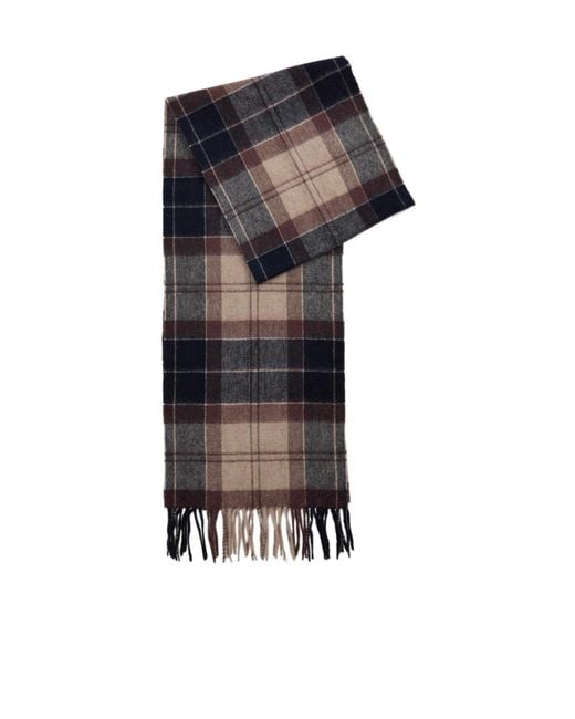 Barbour Black Plaid Scarf