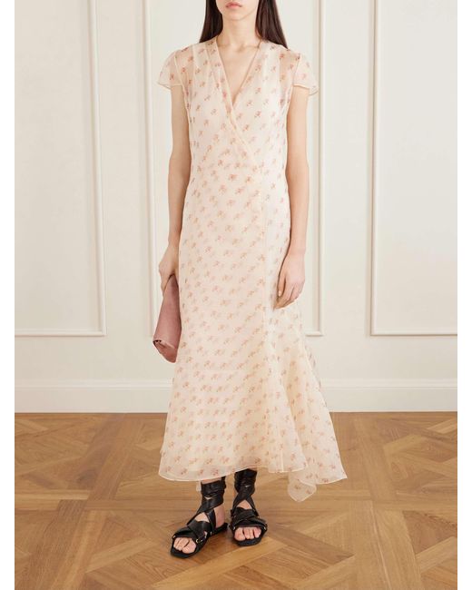 Khaite Natural V-Neck Dress