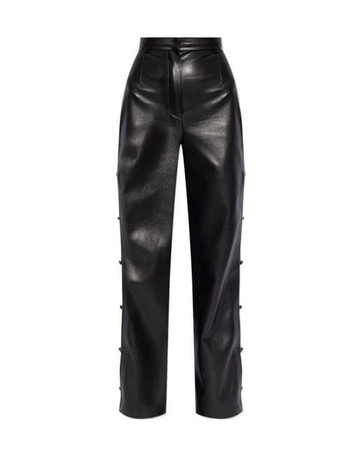 Nanushka Black Felina Straight Leg Trousers