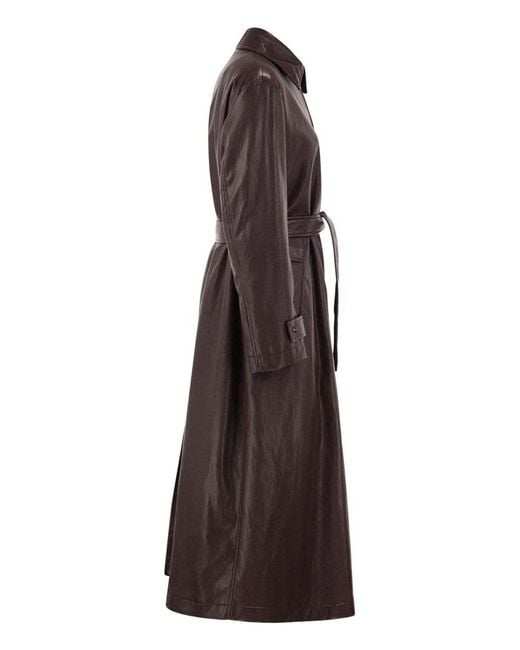 Herno Brown Long Belted Coat