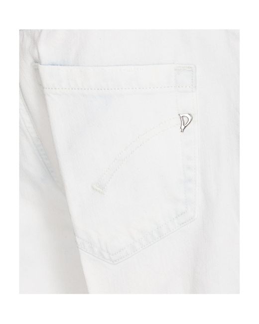 Dondup White Buttoned Trousers