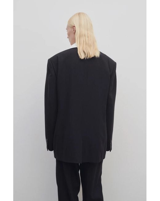 The Row Blue Ule Wool Canvas Blazer