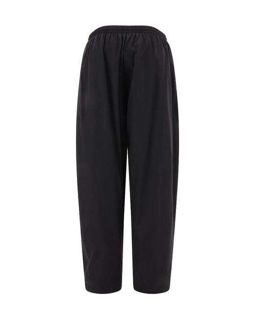 Balenciaga Black Logo Embroidered Track Pants for men