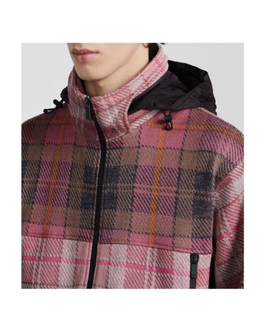 Dior Red Homme Hooded Puffer Jacket for men