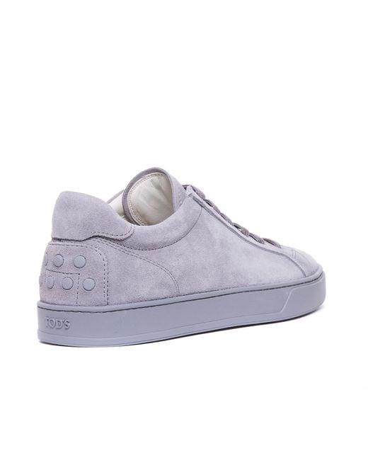 Tod's Purple Logo Printed Round Toe Sneakers for men