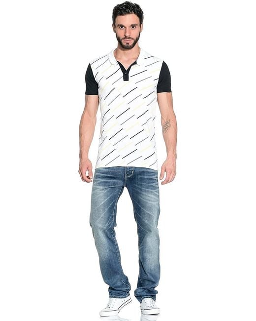 Armani Jeans White Logo Details Polo Shirt for men