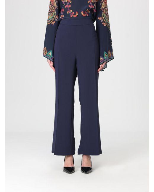 Etro Blue Bootcut Tailored Pants