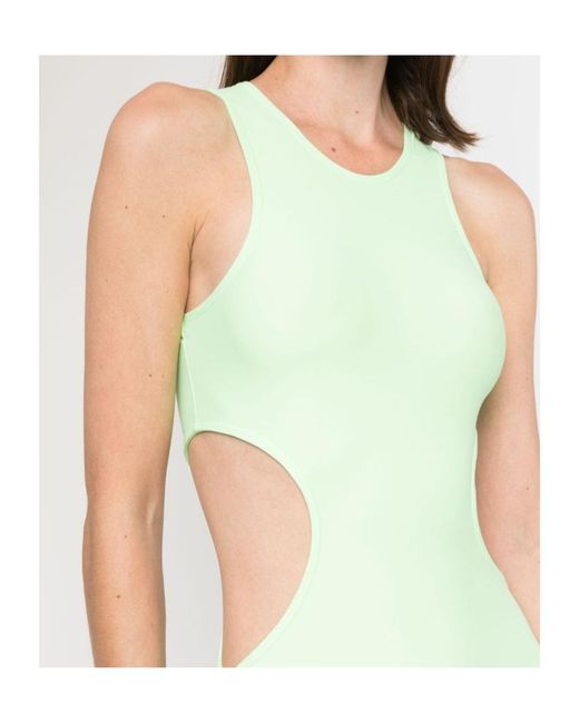 Reina Olga Green Cut-Out Sleeveless Minidress
