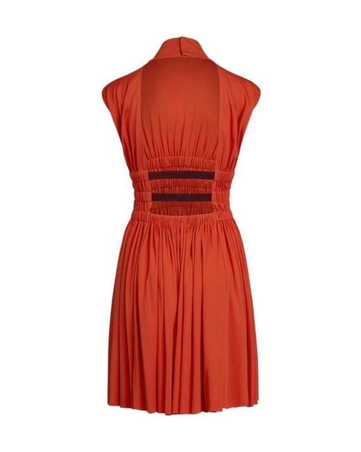 Alaïa Red Alaïa Mini Deesse Dress