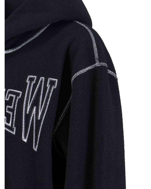 MM6 by Maison Margiela Black Long-Sleeved Hoodie