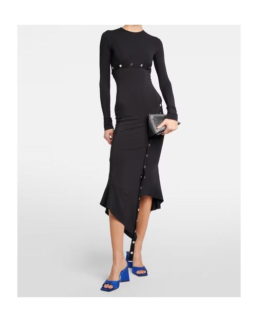 The Attico Black Midnight Mini Embellished Clutch