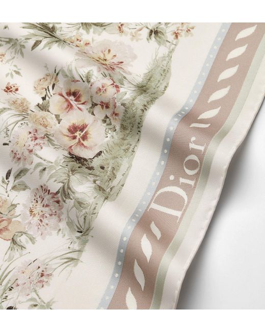 Dior White Iviera Square Scarf