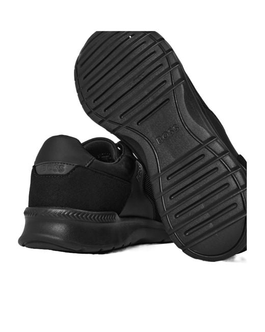 Boss Black Meshsuede Mixed Trainer for men
