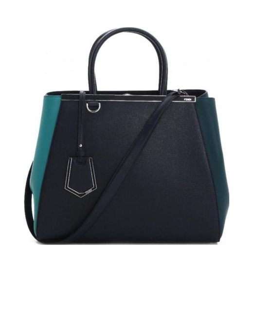 Fendi Blue Logo Handbag