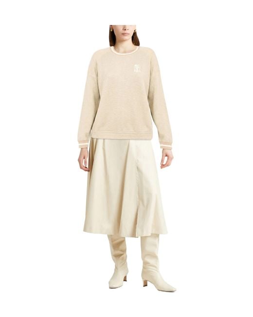 Brunello Cucinelli Natural Solid Colour Sweatshirts