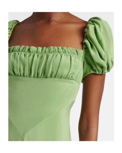 Rodarte Green Puff Sleeve Dress
