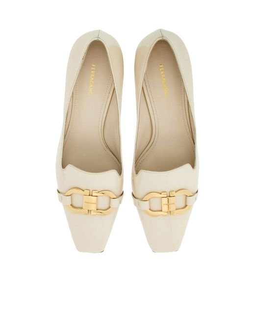 Ferragamo Natural Gancini Decorates High-Heeled Love Shoes