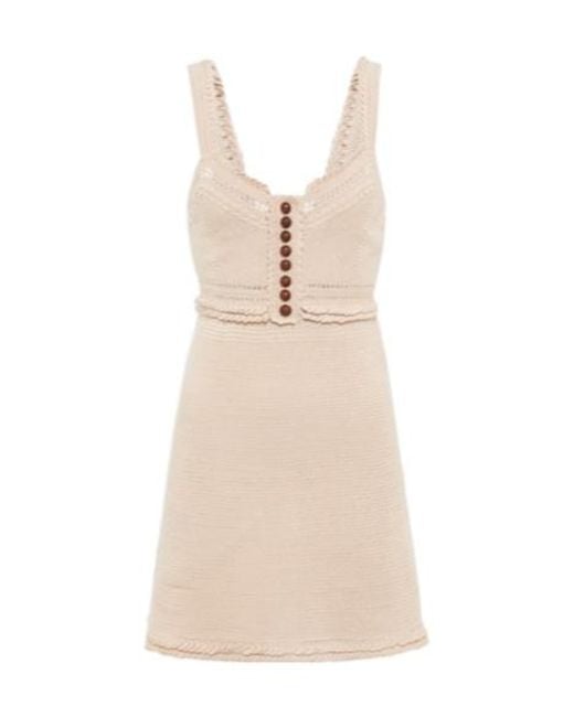 Rabanne Natural Crochet Minidress
