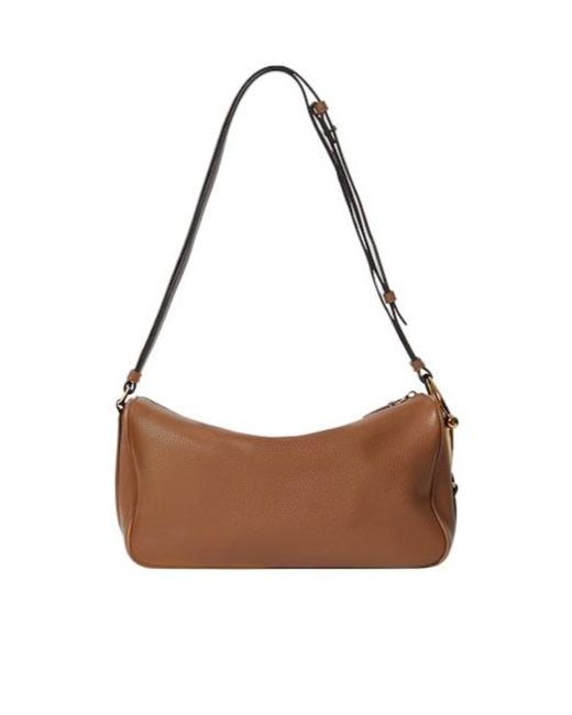 Gucci Brown Half Horsebit Medium Shoulder Bag
