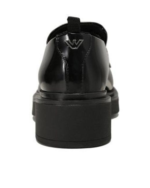 Emporio Armani Black Penny-Slot Chunky Leather Loafers