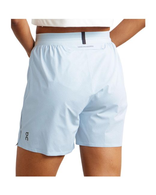 On Shoes Blue Stretch Recycled Shorts