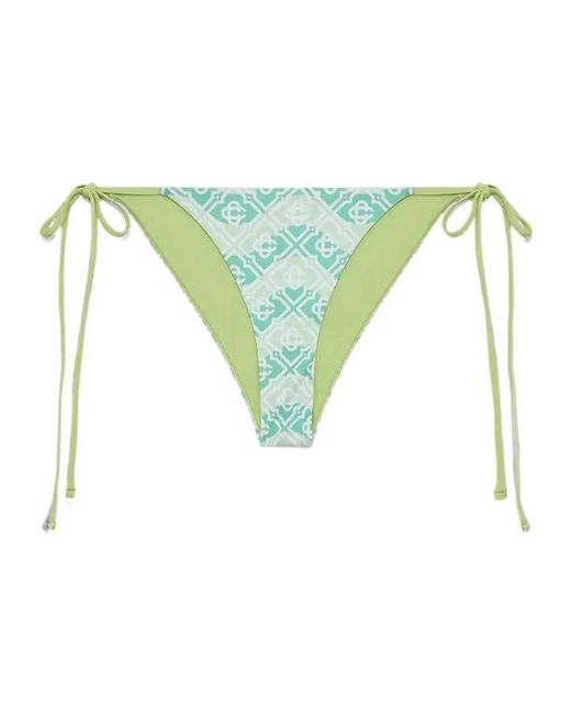 Casablanca Green Side-Tie Bikini Bottoms