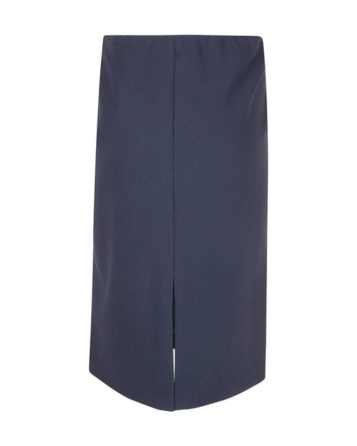 Seventy Blue Textured Skirt