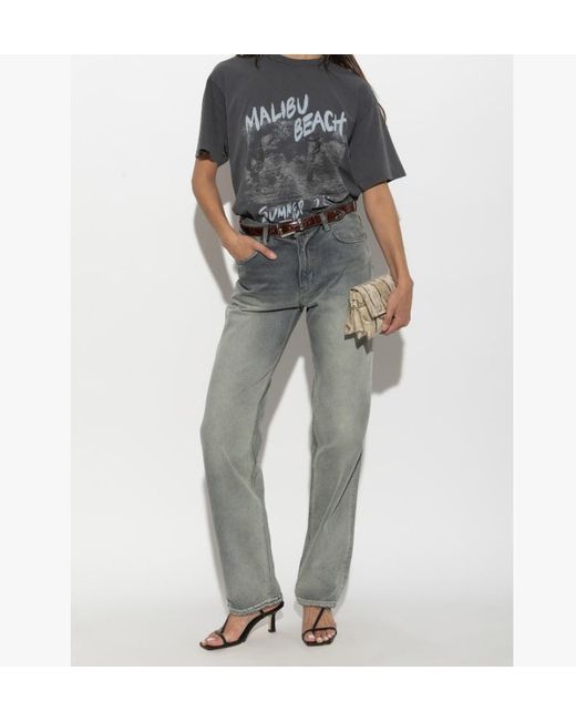 Haikure Gray Lisa Straight-Leg Jeans