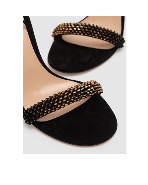 Gianvito Rossi Black Suede Sandals