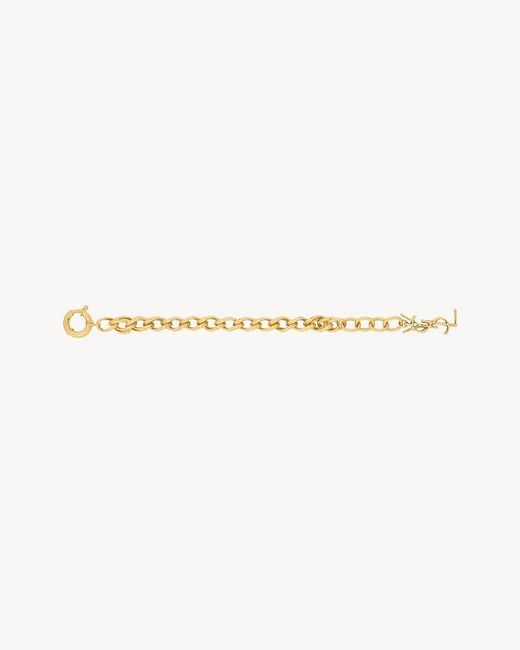 Saint Laurent Metallic Rope-Chain Bracelet
