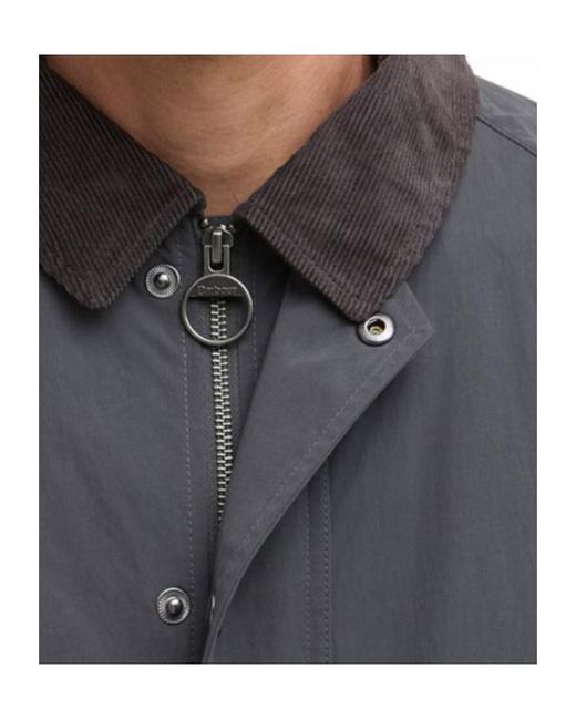 Barbour Gray Long-Sleeved Work Jacket for men